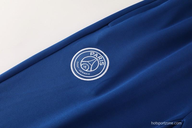 25/26 PSG Blue Full Hoodie Zipper Jacket +Long Pants