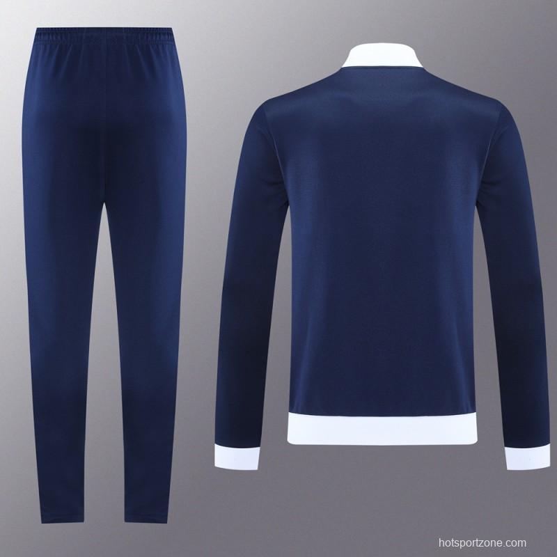 2025 Adidas Original Navy Full Hoodie Zipper Jacket +Long Pants