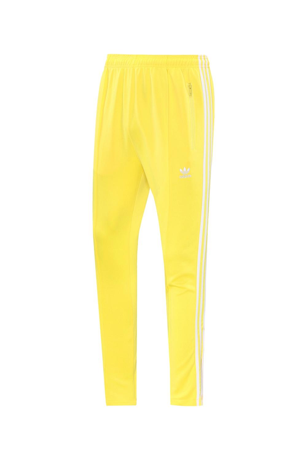 2025 Adidas Original Yellow Full Hoodie Zipper Jacket +Long Pants