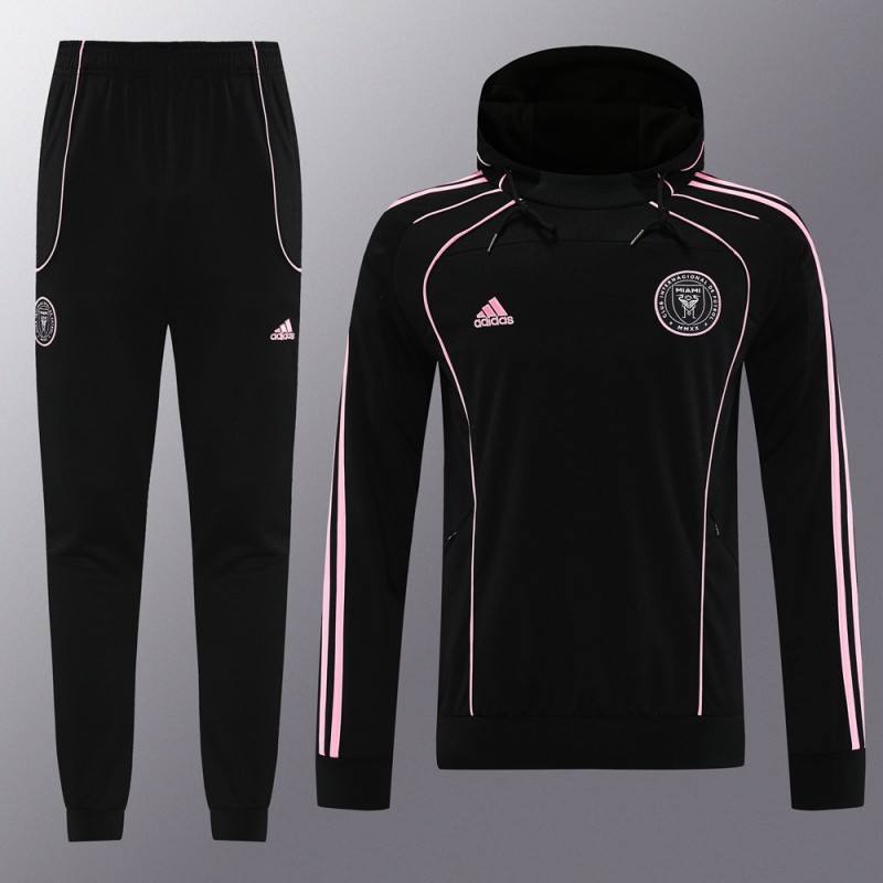 2025 Inter Miami Black Full Hoodie Zipper Jacket +Long Pants