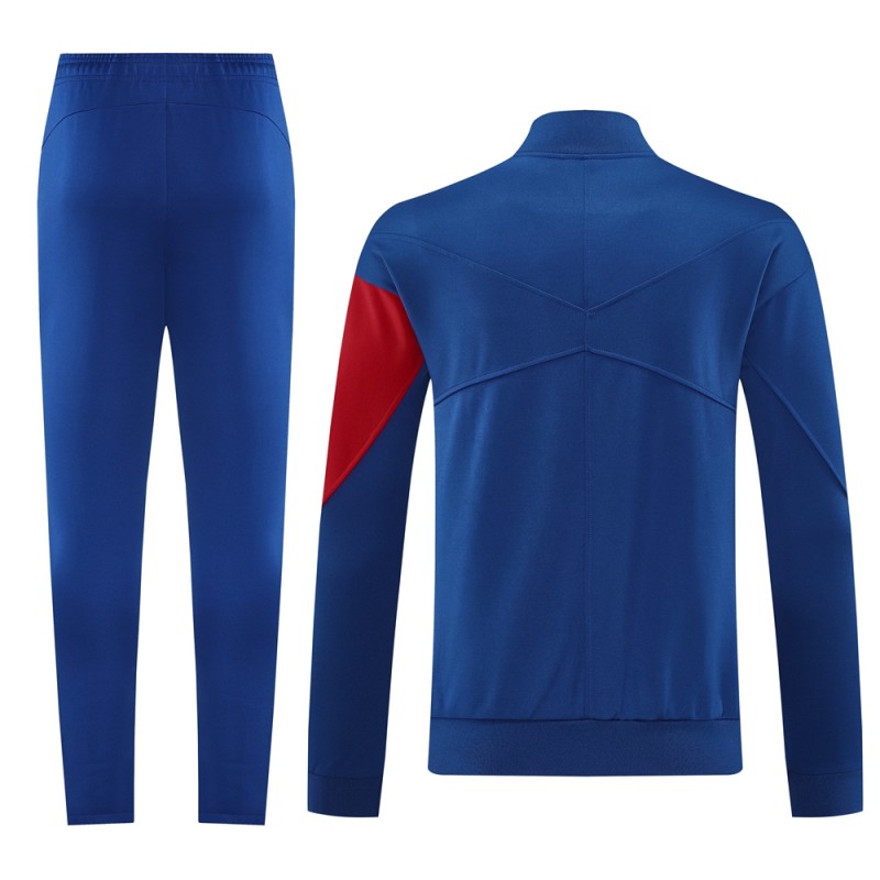 25/26 PSG Blue Full Hoodie Zipper Jacket +Long Pants