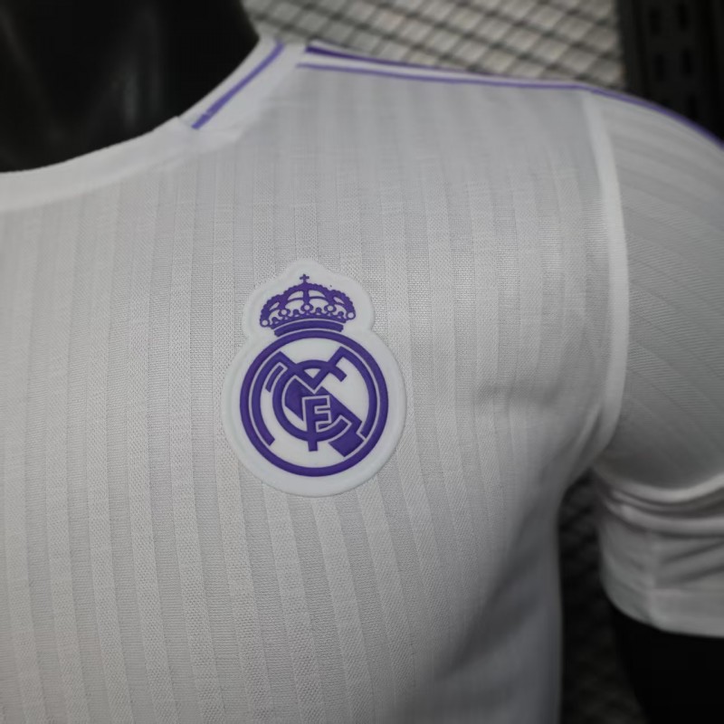 Player Version 25/26 Real Madrid White with Purple Trim Jersey