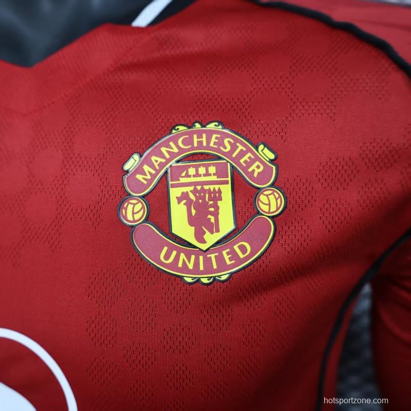 Player Version 25/26 Manchester United Long Sleeve Home Jersey