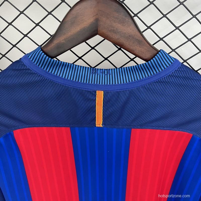 14/15 Retro Long Sleeve Barcelona Home Jersey