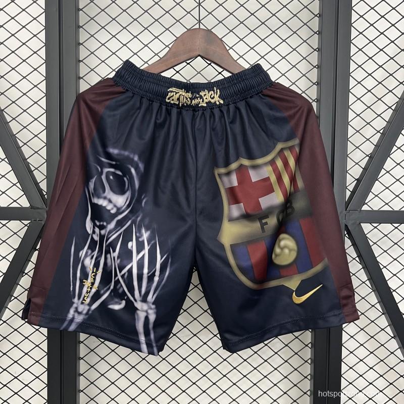 25/26 Barcelona x Cactus Jack Skeleton Home 'Black' Shorts