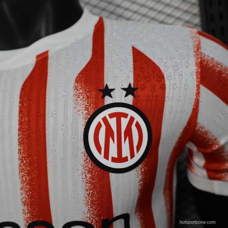 Player Version 25/26 Inter Milan Red/White Stripe Special Jersey