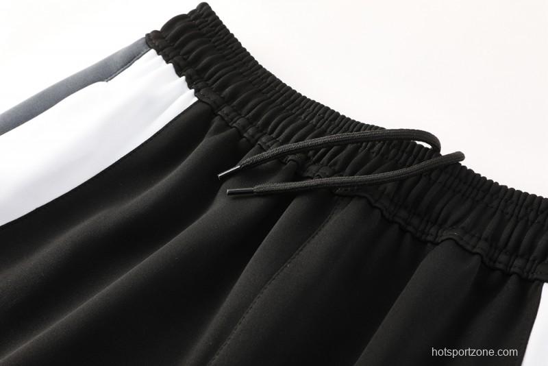 2025 Nike Air Black Tracksuit Set with Gray and White Accents Full Zipper Jacket + Long Pants