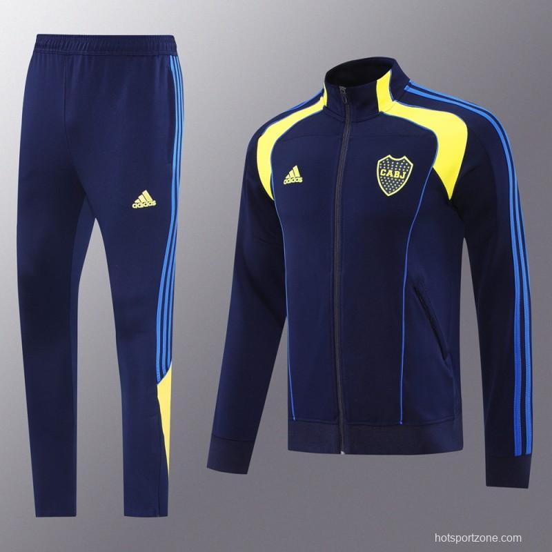 25/26 Boca Juniors Navy Full Zipper Jacket + Long Pants