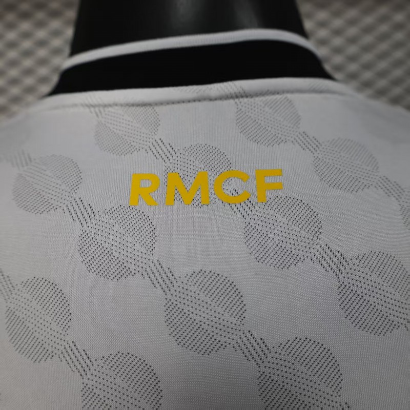 Player Version 25/26 Real Madrid White with Geometric Pattern Jersey