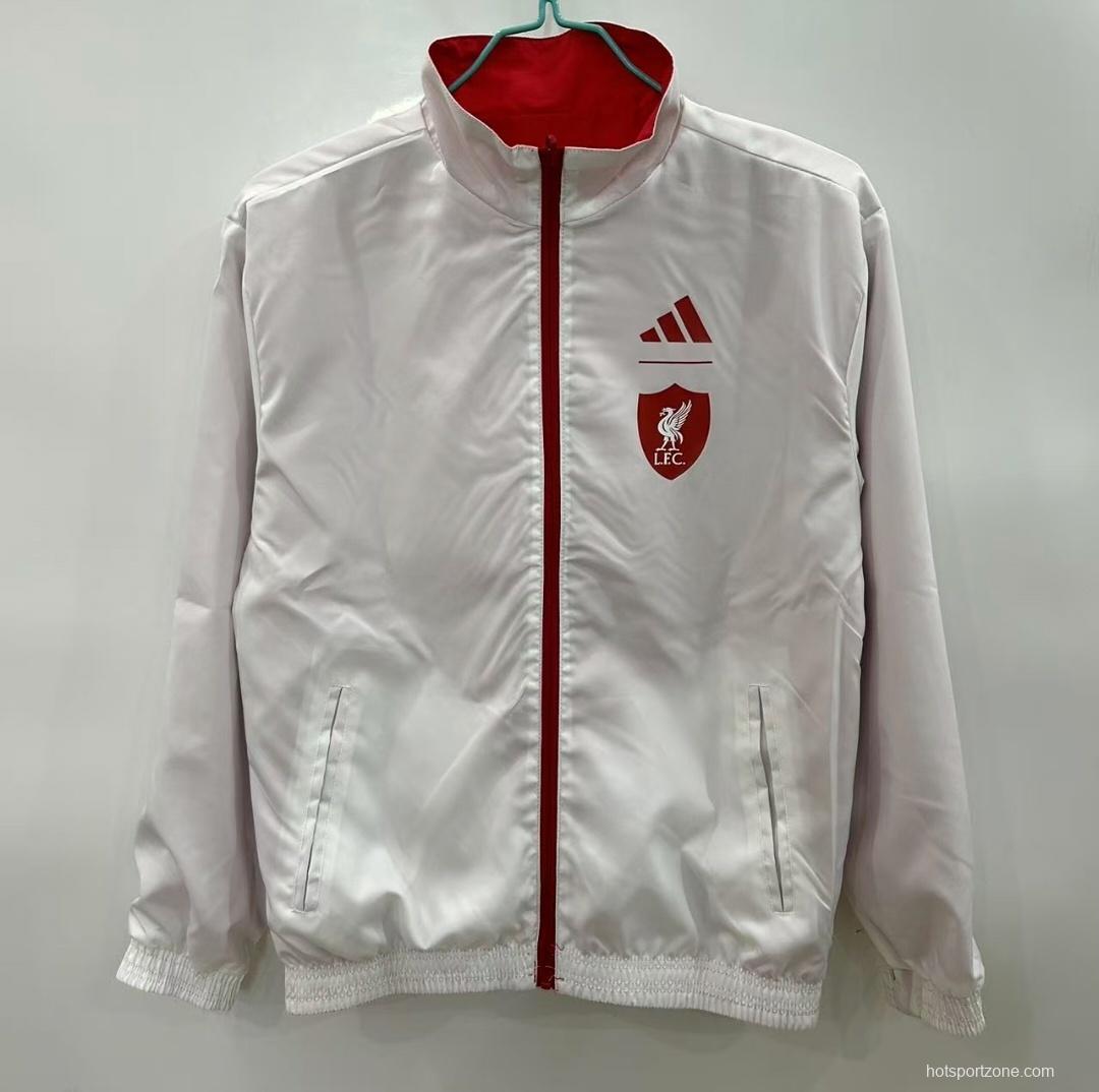 25/26 Liverpool Red/White Reversible Windbreaker