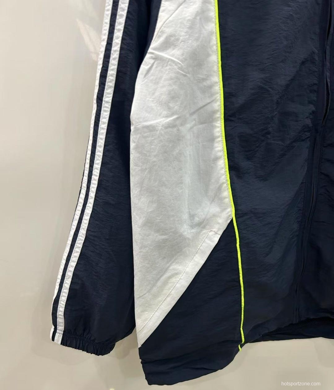 25/26 Real Madrid Black/White Windbreaker