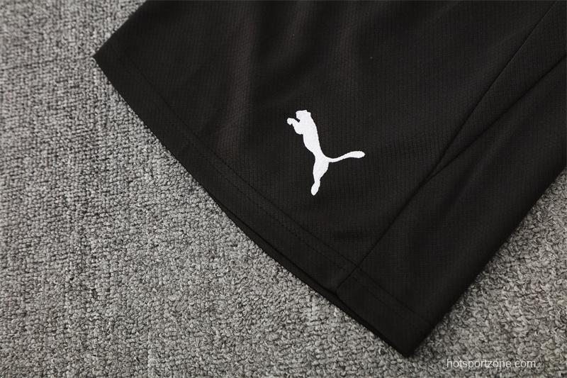 25/26 Manchester City Black with XS Short Sleeve+Soccer Shorts