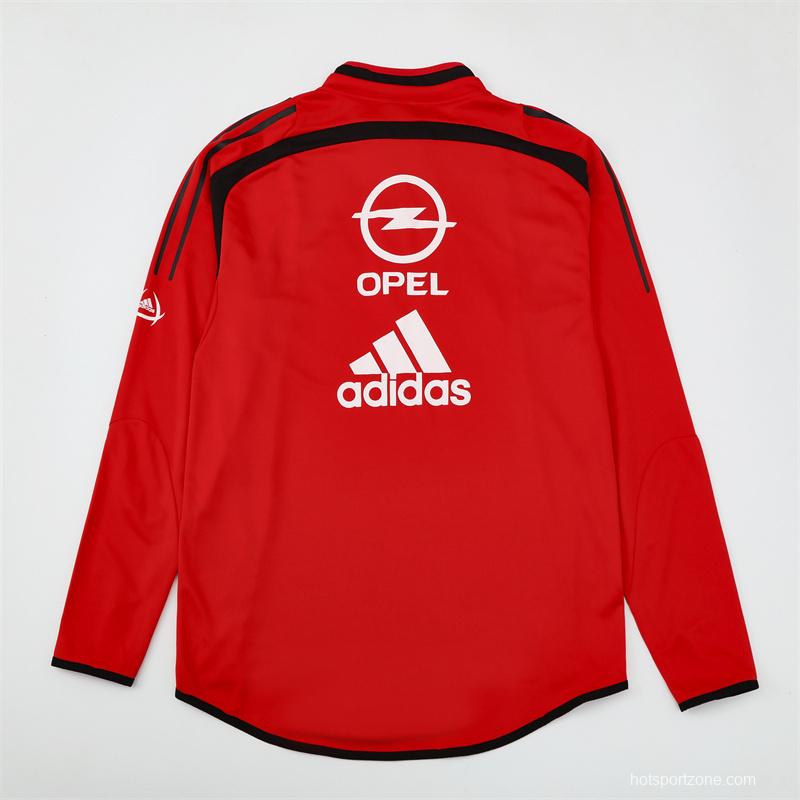 Retro 04/05 AC Milan Red Half Zipper Jacket