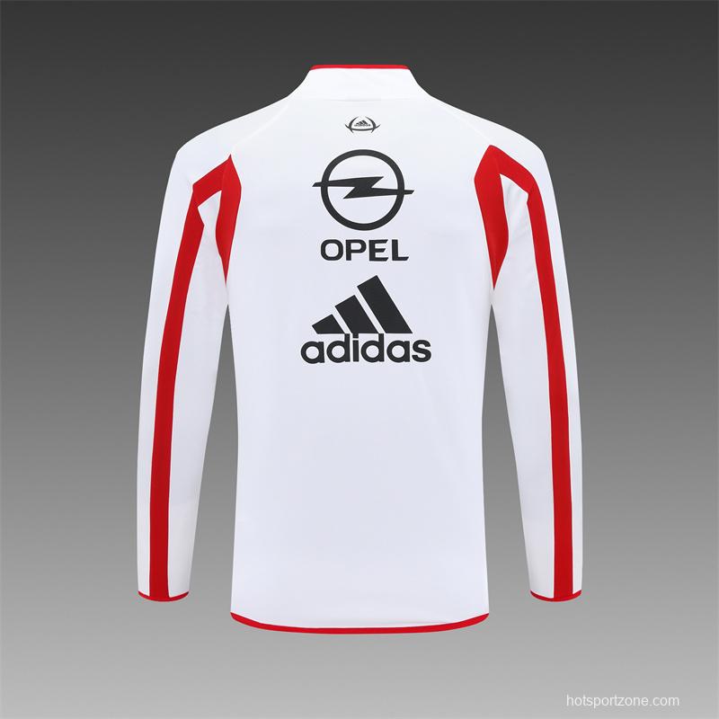 Retro 05/06 AC Milan White Half Zipper Jacket