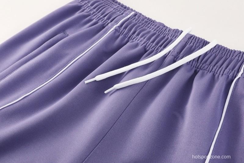 2025 Adidas Purple Full Zipper Jacket + Long Pants