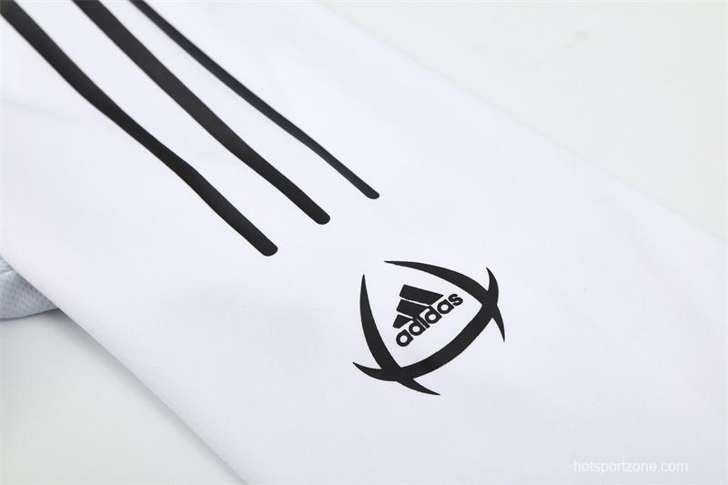 Retro 04/05 Real Madrid White Half Zipper Jacket