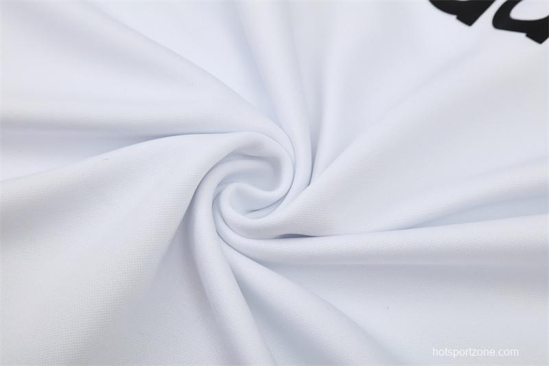 Retro 03/04 Real Madrid White Half Zipper Jacket