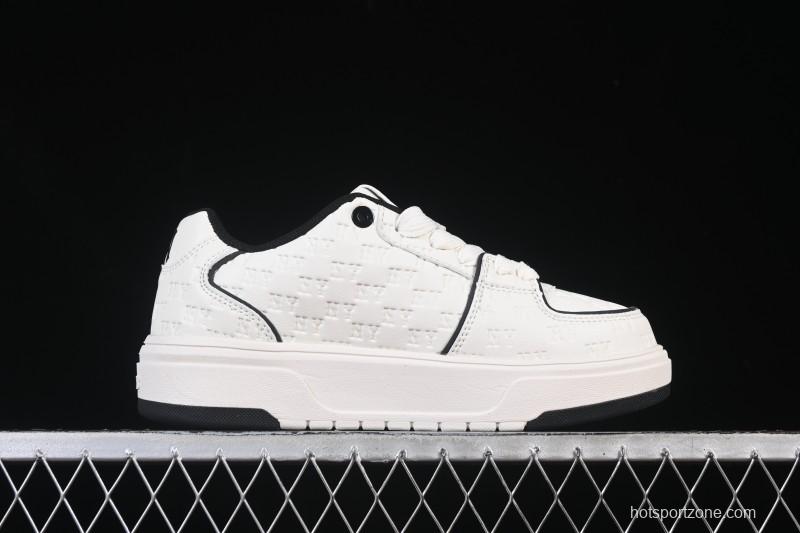 New York Yankees Bigball Chunky Embo Monogram Height Increasing Thick Sole Casual Sneakers - 3ASXE035N50CRL