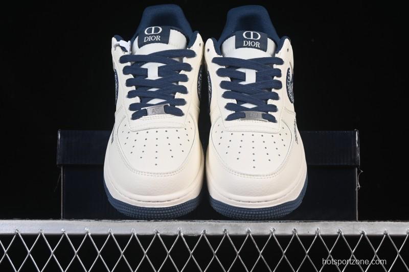 Nike Air Force 1 '07 Low Dior Collaboration Milan Embroidery Low-Top Casual Sneakers - XD2588-608