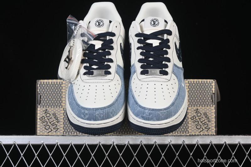 Nike Air Force 1 '07 Low LV Collaboration Denim Patchwork Casual Sneakers - SC0601-556