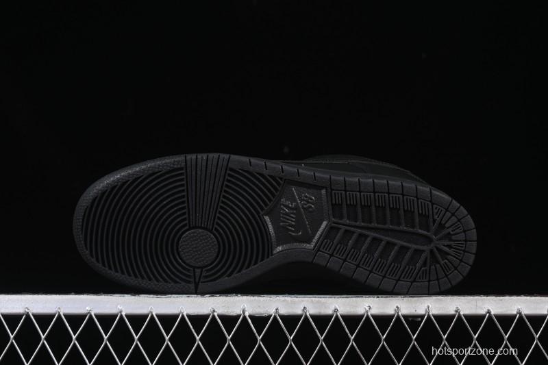Nike SB Dunk Low Pro ISO Triple Black Skate Shoes - FJ1674-001