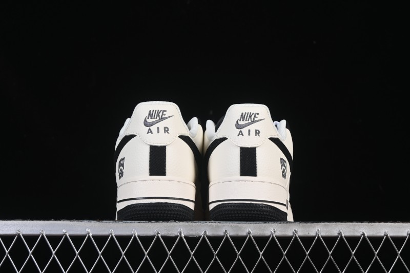 Nike Air Force 1 '07 Low Gucci Collaboration Off-White Black Canvas Hook Low-Top Casual Sneakers - XD2588-605