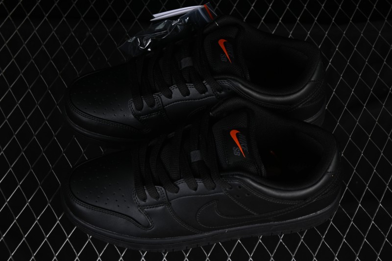 Nike SB Dunk Low Pro ISO Triple Black Skate Shoes - FJ1674-001