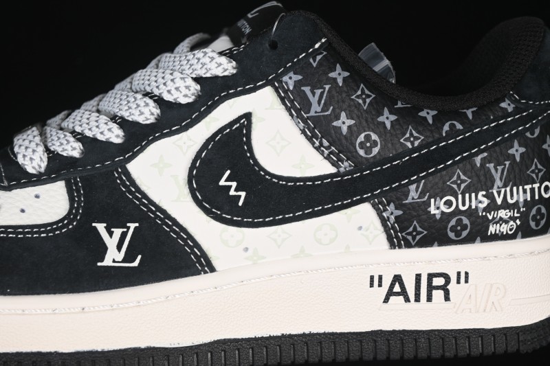 Nike Air Force 1 '07 Low LV Collaboration Stitched Label Print Casual Sneakers - CX5050-Y10