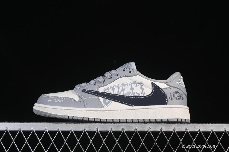 Nike Travis Scott x Fragment Design x Air Jordan 1 Low OG SP AJ1 Low-Top Casual Sneakers - LD2025-023