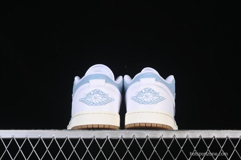 Nike Air Jordan 1 Low Denim Worn Blue Retro Basketball Shoes - HQ2004-400