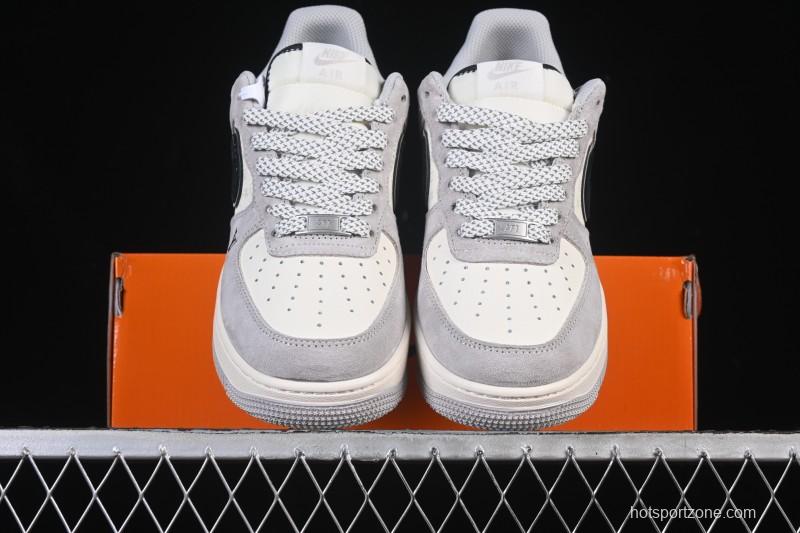 Nike Air Force 1 '07 Low LV Collaboration Pig Eight Rice Gray Black Casual Sneakers - MZ9588-810