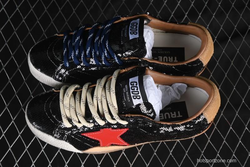 Golden Goose True Star Distressed Leather Sneakers - GGDB