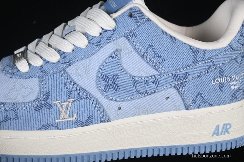 Nike Air Force 1 '07 Low LV Collaboration Light Blue Casual Sneakers - YF9511-823
