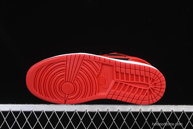 Nike Air Jordan 1 Low AJ1 Patent Leather Black Red Low-Top Casual Sneakers HV4089-006