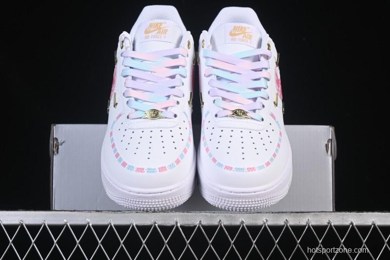 Nike Air Force 1'07 Low Four Hook Rainbow Cake Casual Sneakers - ZH0316-115