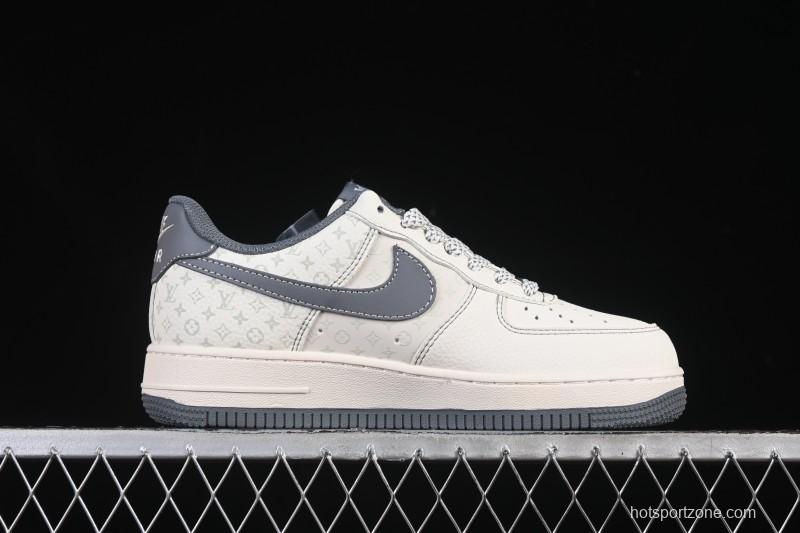 Nike Air Force 1 '07 Low LV Collaboration Beige Black Woven Label Casual Sneakers - CX5050-Y08