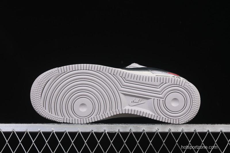 Nike Air Force 1 '07 Low LV Collaboration Pig Eight Rice Gray Black Casual Sneakers - MZ9588-810