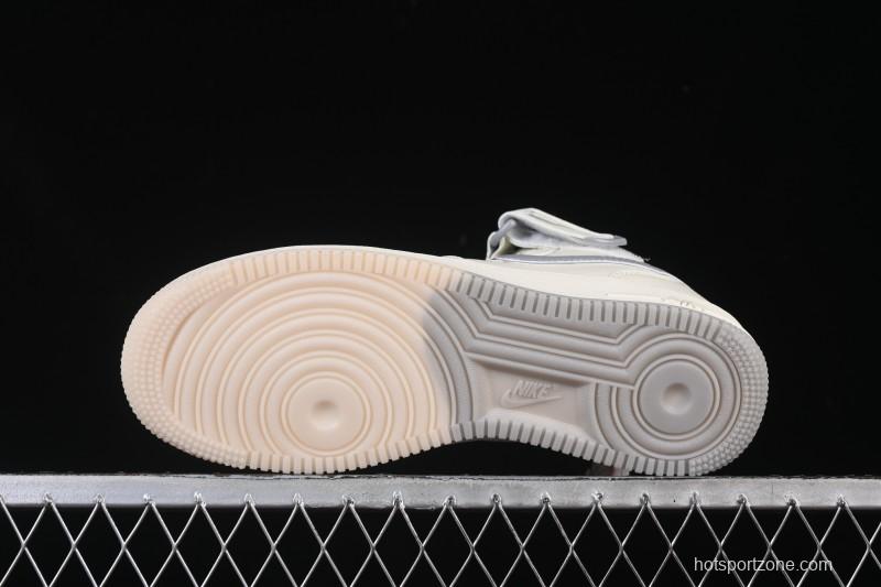 Nike Air Force 1 Mid Light Gray Two-Tone Sole All-Star Starry Sky Mid-Top Casual Skate Shoes - XL0236-232