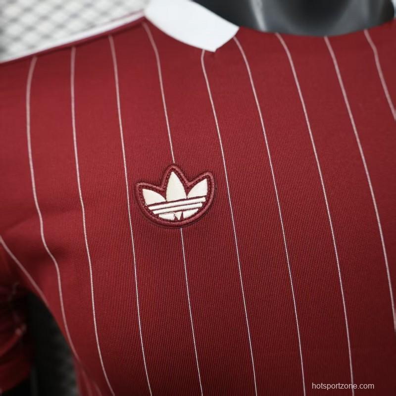 Player Version 25/26 Ajax Wine Adidas Original Casual Jersey