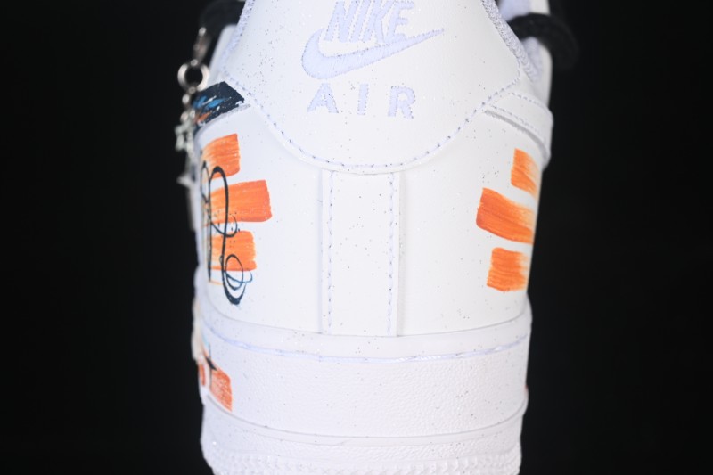 Nike Air Force 1 '07 Low Hand-Painted Zodiac Scorpio Canvas Sneakers - 10241122