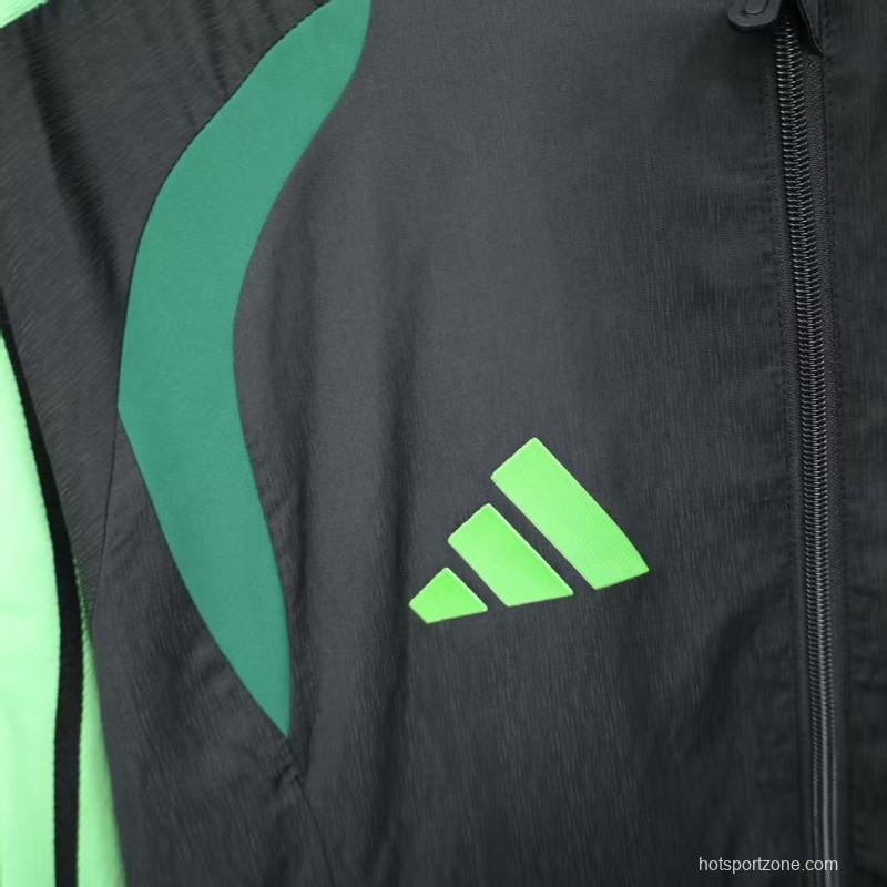Player Version 2025 Mexico Black/Green Windbreaker (with Inner Lining)