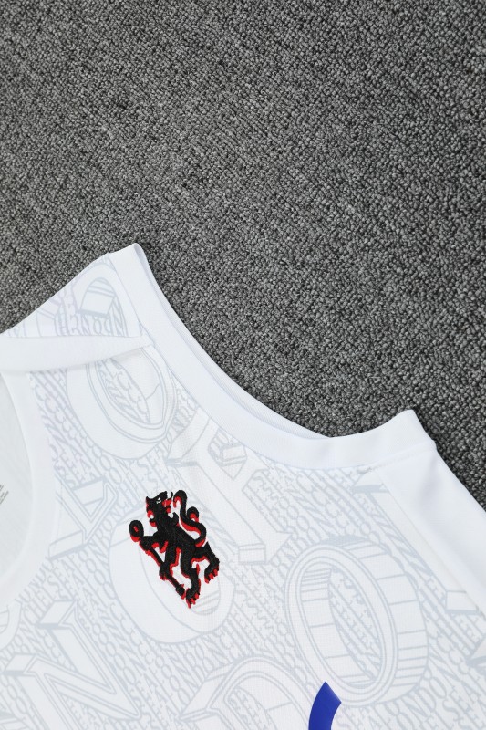 25/26 Chelsea White Vest Jersey+Shorts