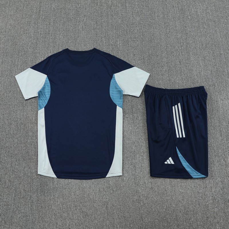 25/26 Real Madrid Navy Short Sleeve Jersey+Shorts