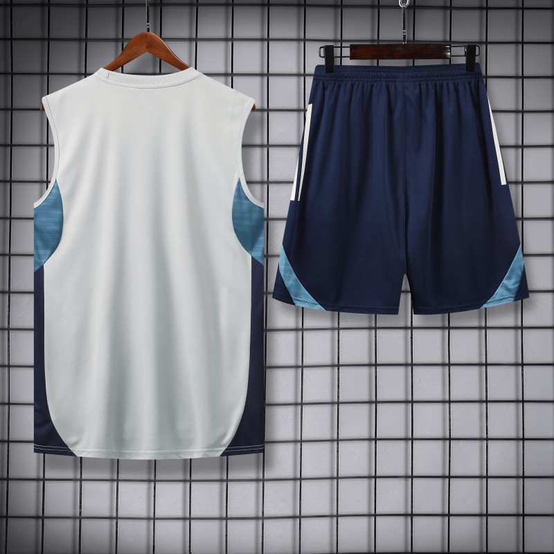 25/26 Real Madrid White Vest Jersey+Shorts