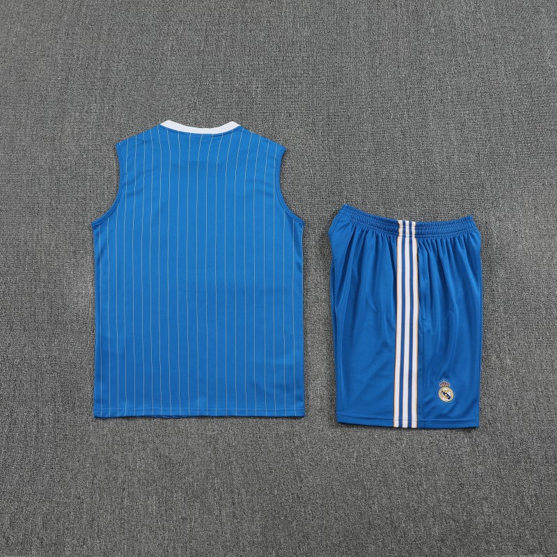 25/26 Real Madrid Adidas Original Blue Vest Jersey+Shorts