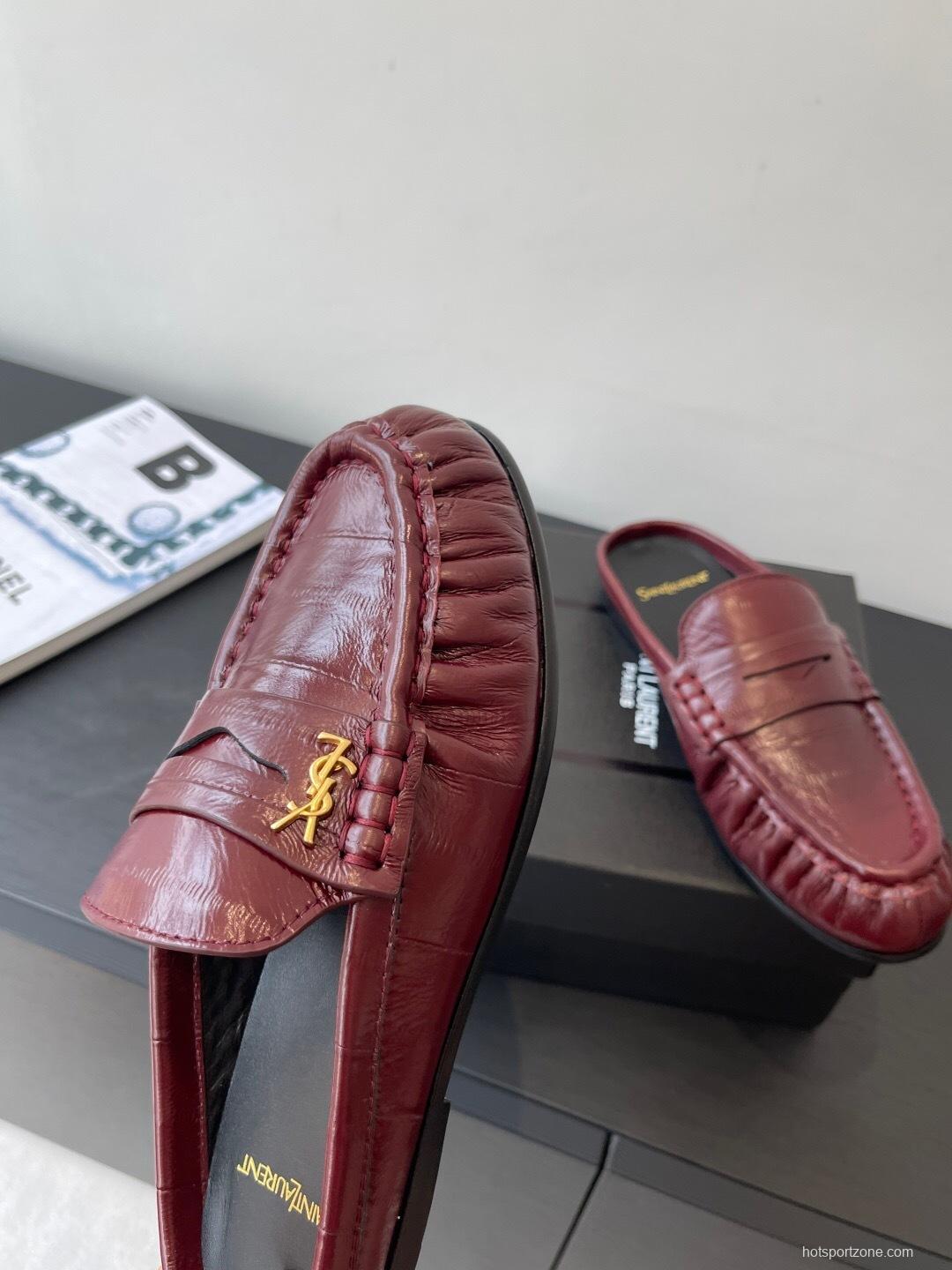 Saint Laurent Classic Loafer Mule Flats - KFY00320