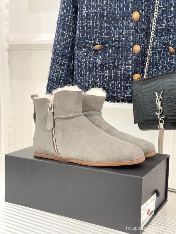 ALAIA Minimalist Side Zipper Retro Snow Boots - KFY00320