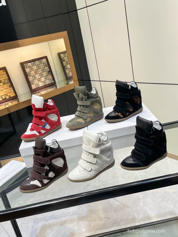 Isabel Marant Sneakers Platform Leather Fashion Casual Shoes - Isabel Marant sneaker