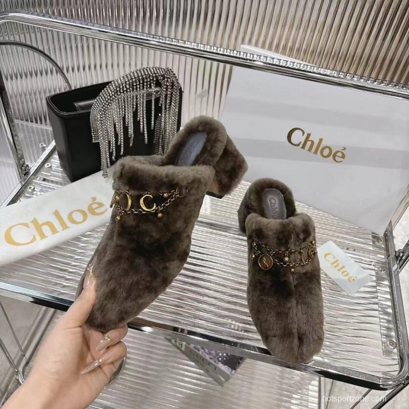 Chloe 2025/SS Genuine Fur Slides - LY00320