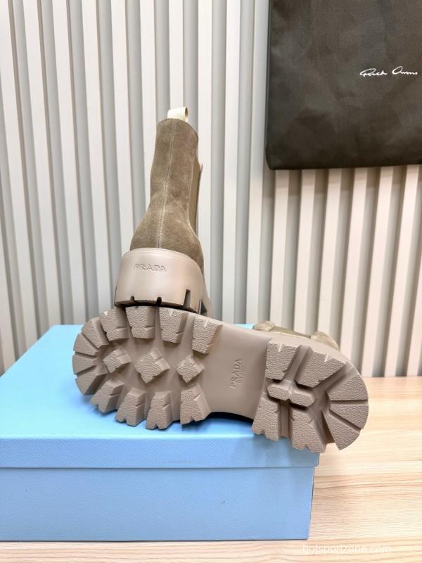 Prada Platform Ankle Boots with Elastic Design - LY0340